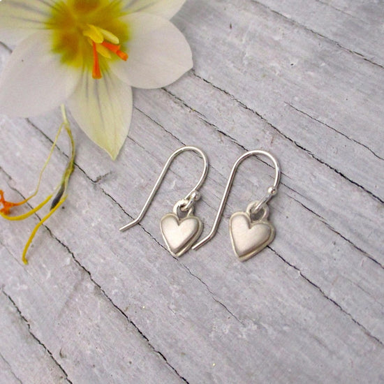 Sterling Silver Mini Double Heart Earrings - Luxe Design Jewellery