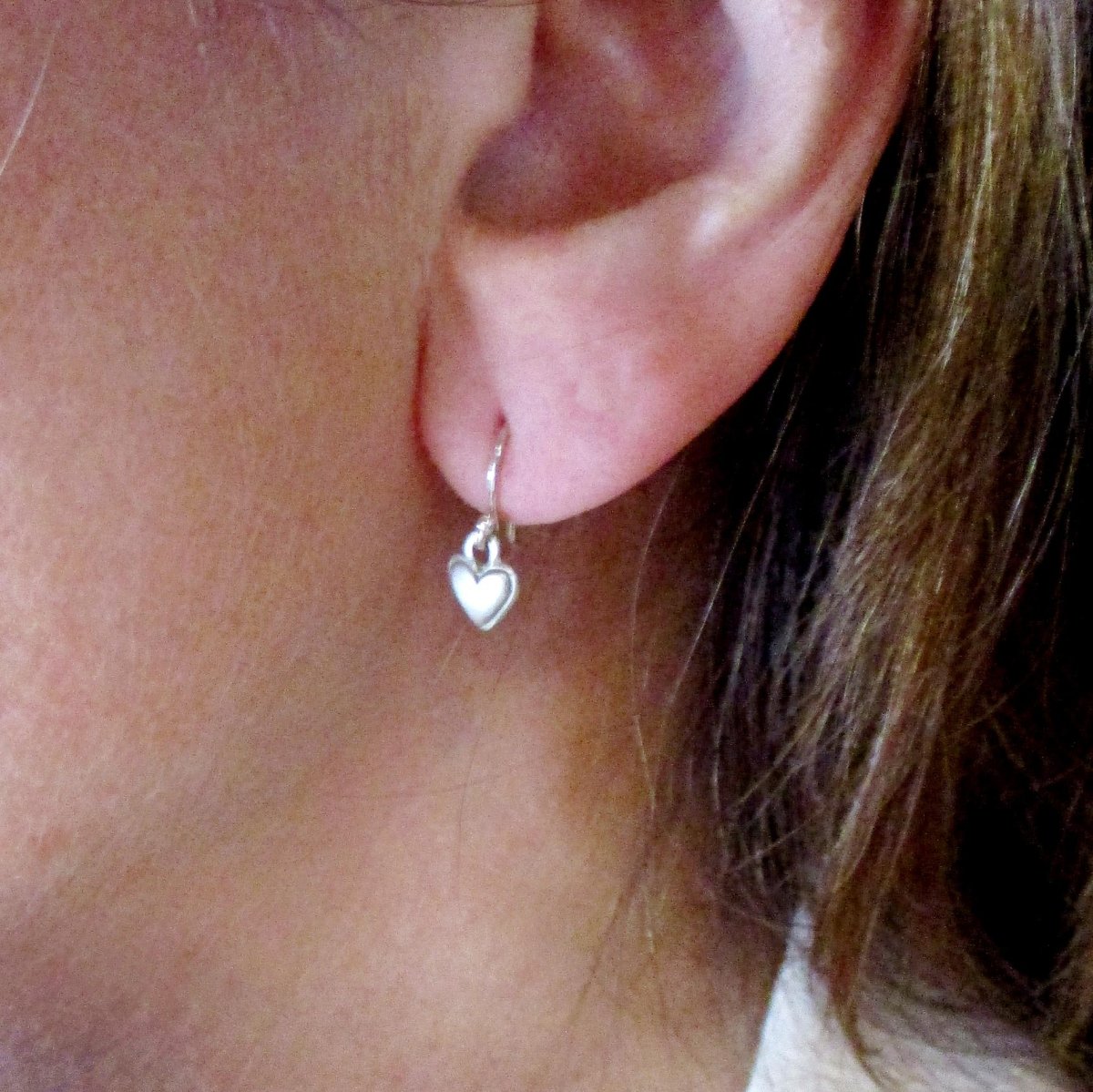 Sterling Silver Mini Double Heart Earrings - Luxe Design Jewellery