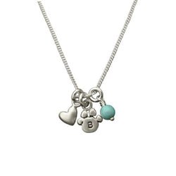 Sterling Silver Paw & Heart Necklace - Luxe Design Jewellery