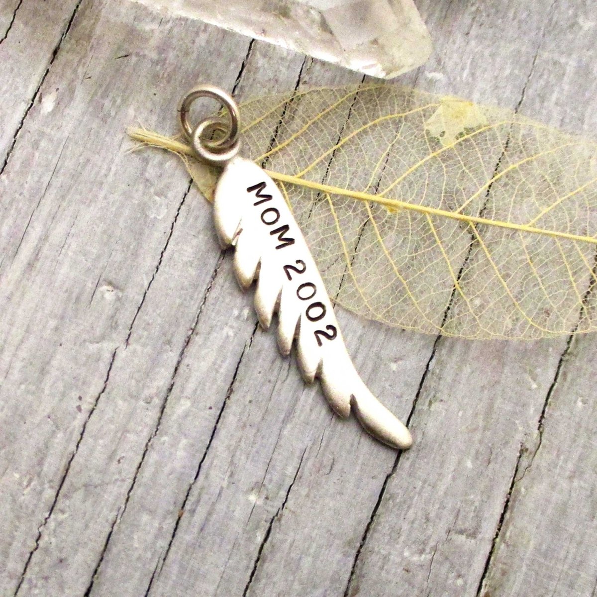Sterling Silver Personalized Angel's Wing Charm - Luxe Design Jewellery