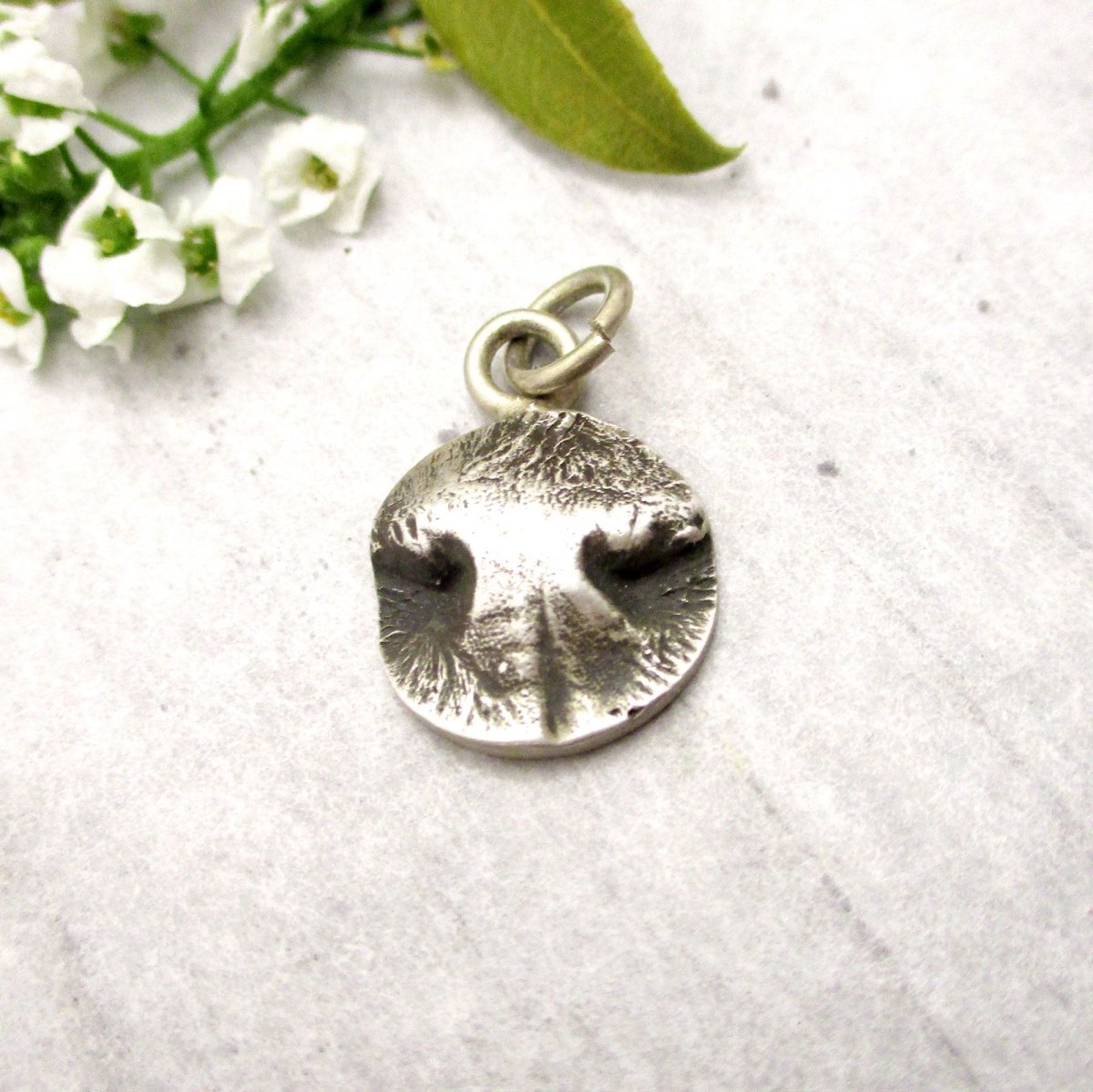 Sterling Silver Personalized Cat Nose Impression Pendant From Your Own Cat's Nosee - Luxe Design Jewellery
