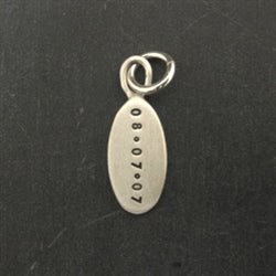 Sterling Silver Personalized Date Charm - Luxe Design Jewellery