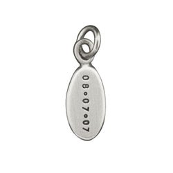 Sterling Silver Personalized Date Charm - Luxe Design Jewellery