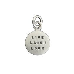 Sterling Silver Personalized Disc Charm - SMALL Font - Luxe Design Jewellery