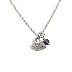 Sterling Silver Personalized Kitty Cat Head Necklace - Luxe Design Jewellery