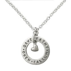 Sterling Silver Personalized Names Open Circle Charm - Luxe Design Jewellery