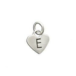 Sterling Silver Small Heart Initial Charm - Luxe Design Jewellery