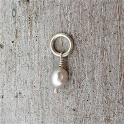 Sterling Silver Small Oval Bead White Pearl - Luxe Design Jewellery