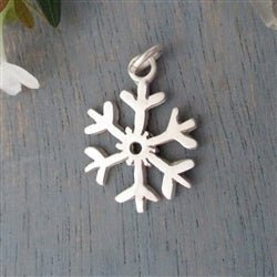 Sterling Silver Snowflake Charm - Luxe Design Jewellery