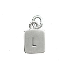 Sterling Silver Square Initial Charm - Luxe Design Jewellery