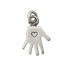 Sterling Silver Surrender Hand Charm - Luxe Design Jewellery