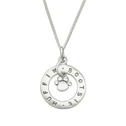 Sterling Silver Two Pets Name Necklace - Luxe Design Jewellery