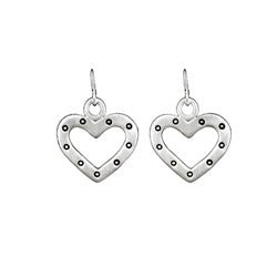Sterling Silver Valentine Heart Earrings - Luxe Design Jewellery