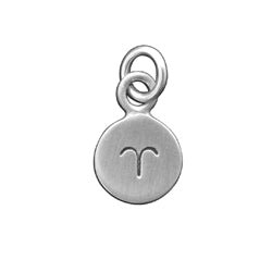 Sterling Silver Zodiac Disc Charm ARIES - Luxe Design Jewellery
