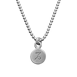 Sterling Silver Zodiac Disc Charm GEMINI - Luxe Design Jewellery