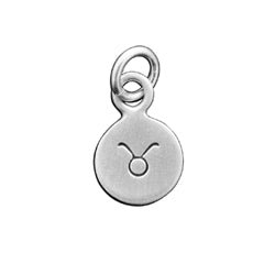 Sterling Silver Zodiac Disc Charm TAURUS - Luxe Design Jewellery