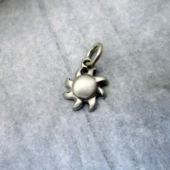 Sunshine Charm, You Are My Sunshine Pendant, Sun Charm in Solid Sterling Silver - Luxe Design Jewellery