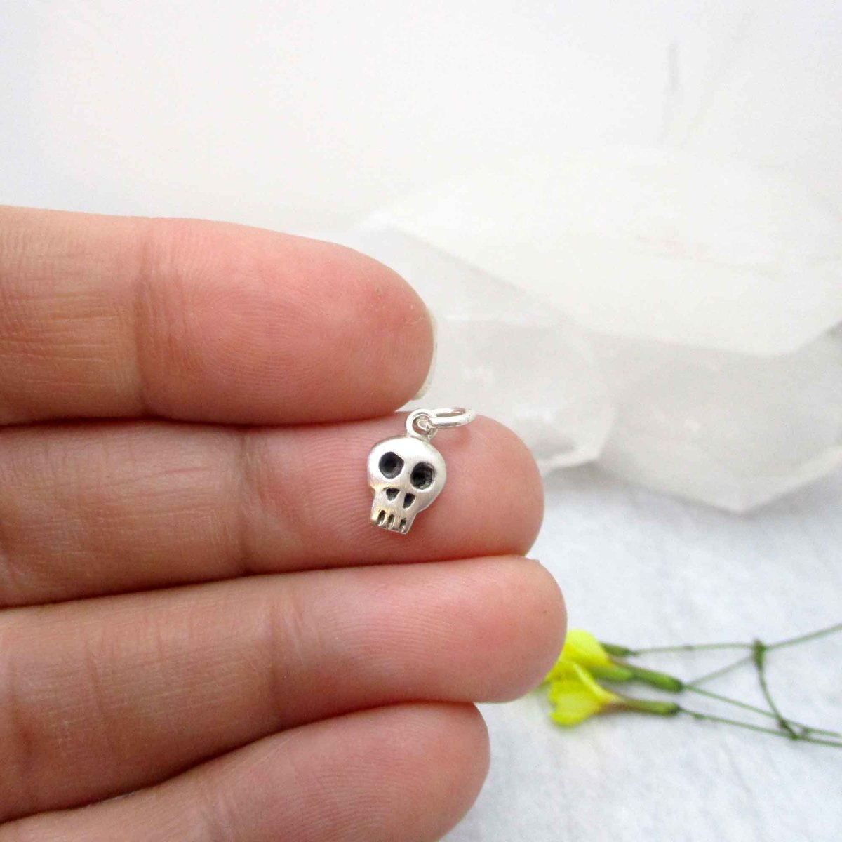Tiny Skull Charm in Solid 14 Karat Gold - Luxe Design Jewellery