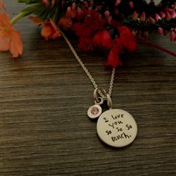 Your Actual Handwriting on a Silver Disc Pendant 14mm - Luxe Design Jewellery