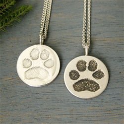 Your Dog's or Cat's Actual Paw Print Key Ring 18mm - Luxe Design Jewellery