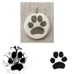 Your Dog's or Cat's Actual Paw Print Large Pendant - Luxe Design Jewellery