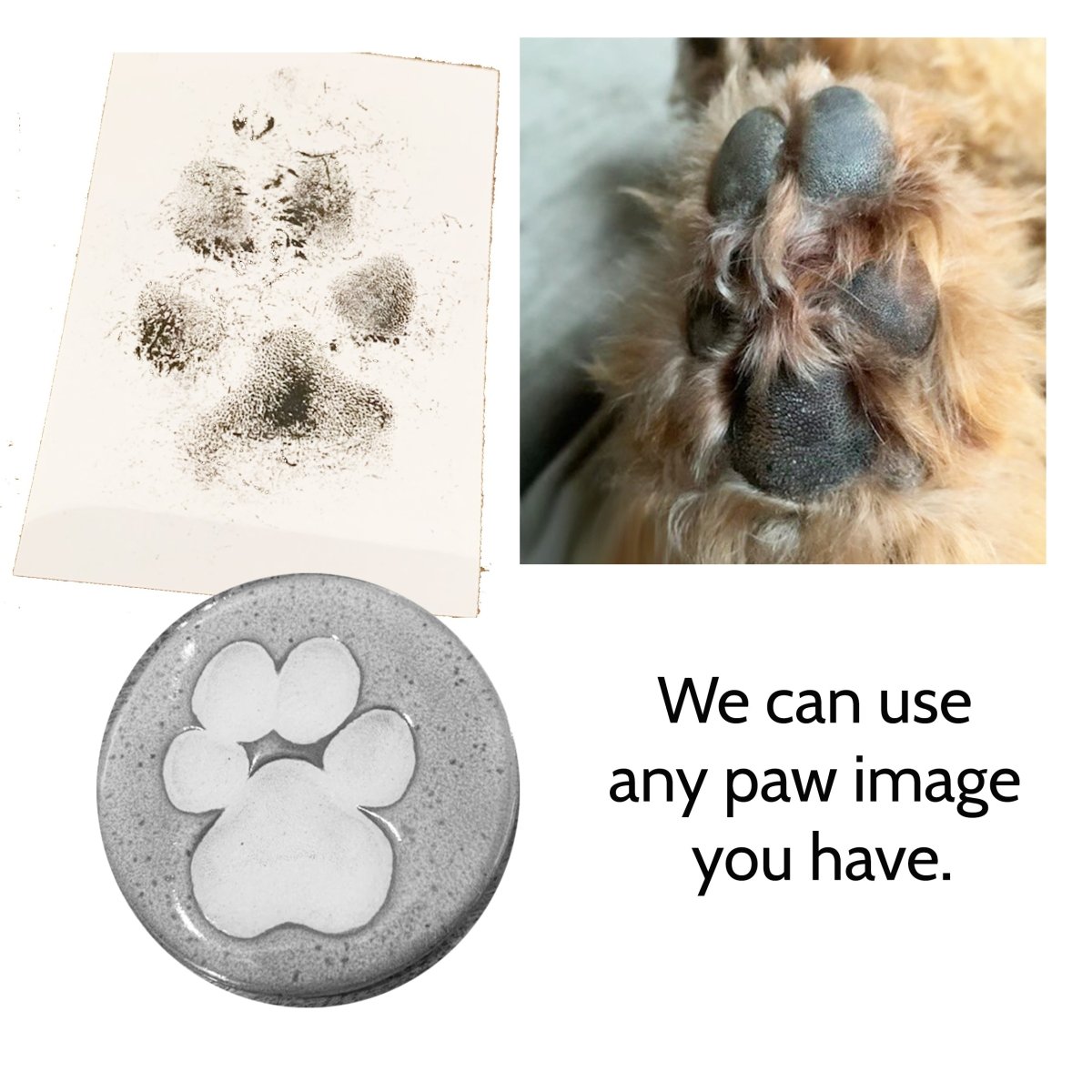 Your Dog's or Cat's Paw Print 16mm Edged Charm in Solid Gold - Luxe Design Jewellery