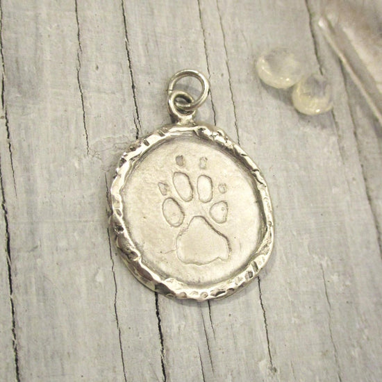 Your Dog's or Cat's Paw Print 20mm Edged Charm - Luxe Design Jewellery