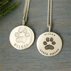 Your Dog's or Cat's Paw Print Personalized Key Ring - Luxe Design Jewellery