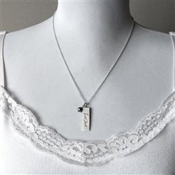 Your Handwriting on a Silver Wide Rectangle Pendant - Luxe Design Jewellery