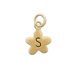 Gold Flower Initial Charm - Luxe Design Jewellery