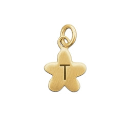 Gold Flower Initial Charm - Luxe Design Jewellery
