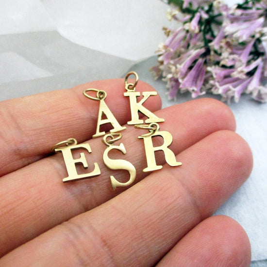 14 Karat Gold Capital Letter Charm A - Z - Luxe Design Jewellery
