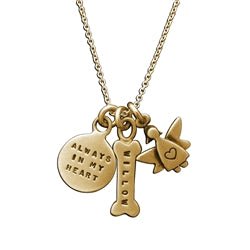 14 Karat Gold Personalized Dog Bone Charm - Luxe Design Jewellery