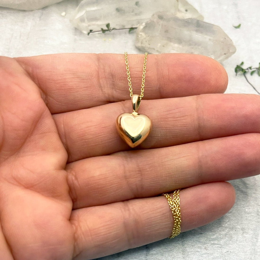 Solid Heart 14 Karat Solid Gold Heart Urn Pendant with Flat Back for Cremation ...