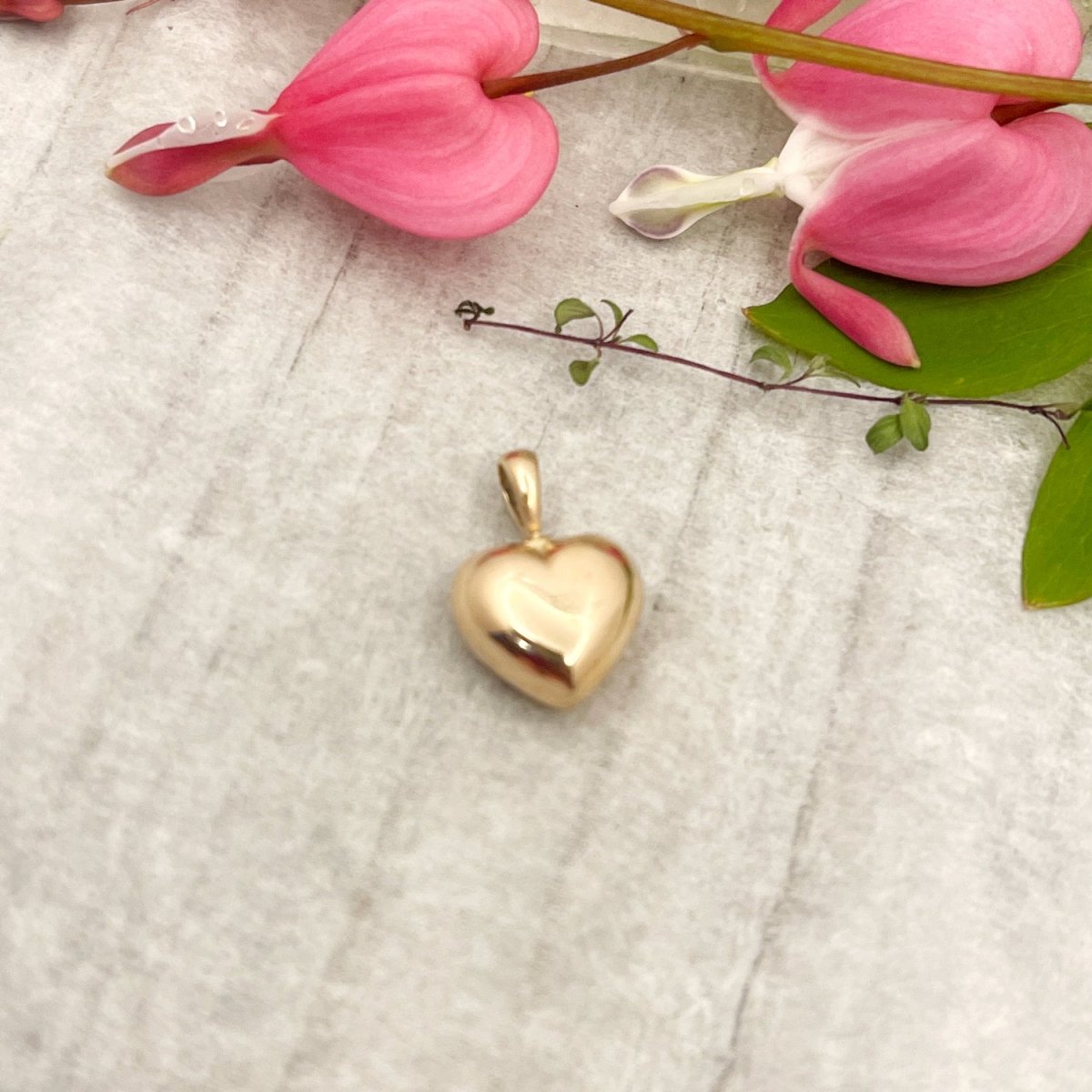 14 Karat Solid Gold Heart Urn Pendant: Memorial Jewelry For Ashes or Fur