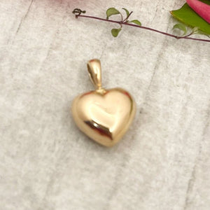 14 Karat Solid Gold Heart Urn Pendant: Memorial Jewelry For Ashes or Fur