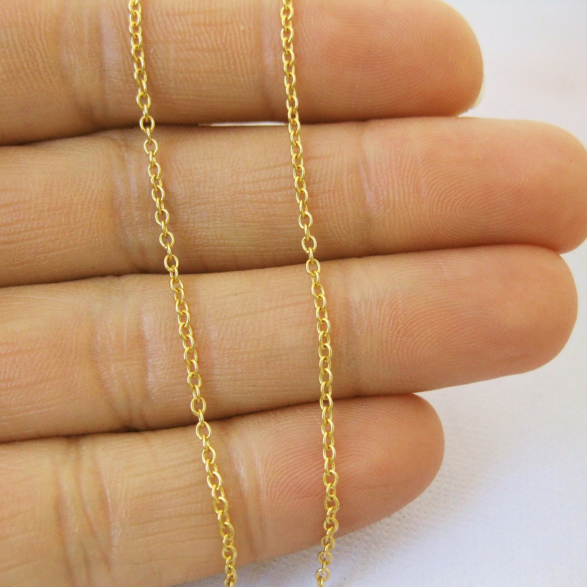 14 Karat Yellow Gold 1.5mm Open Cable Chain - Luxe Design Jewellery