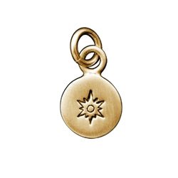 14 Karat Yellow Gold Sunburst Charm - Luxe Design Jewellery