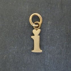 14K Gold Baby Lowercase Letter I Initial Charm - Luxe Design Jewellery
