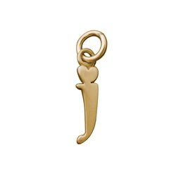 14K Gold Baby Lowercase Letter J Initial Charm - Luxe Design Jewellery