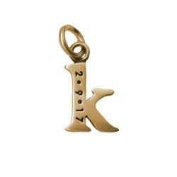 14K Gold Baby Lowercase Letter K Initial Charm - Luxe Design Jewellery