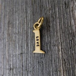 14K Gold Baby Lowercase Letter L Initial Charm - Luxe Design Jewellery