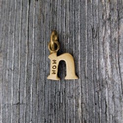 14K Gold Baby Lowercase Letter N Initial Charm - Luxe Design Jewellery