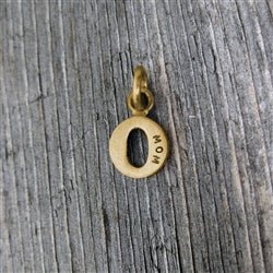 14K Gold Baby Lowercase Letter O Initial Charm - Luxe Design Jewellery