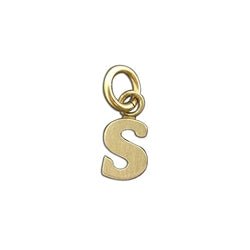 14K Gold Baby Lowercase Letter S Initial Charm - Luxe Design Jewellery