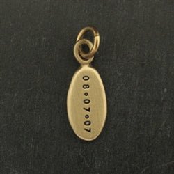 14K Gold Personalized Date Charm - Luxe Design Jewellery