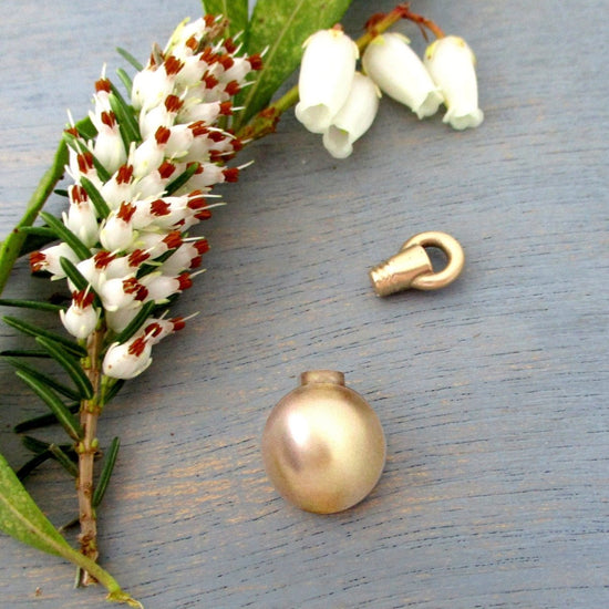 14K Gold Personalized Name Half Dome Cremation Ashes Urn Pendant