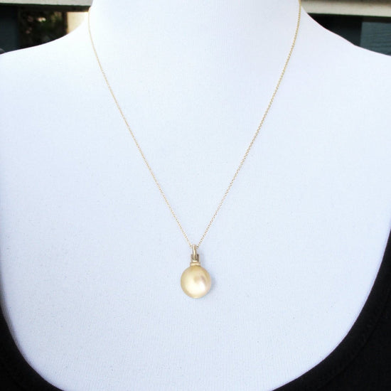 14K Gold Personalized Name Half Dome Cremation Ashes Urn Pendant