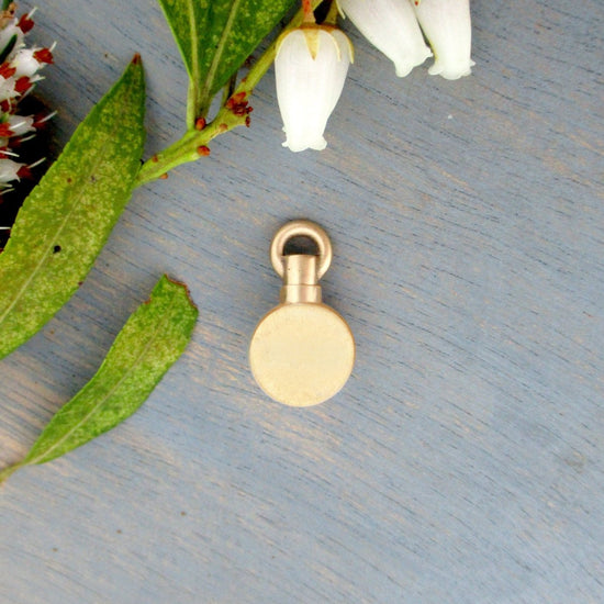 14K Gold Personalized Name Half Dome Cremation Ashes Urn Pendant