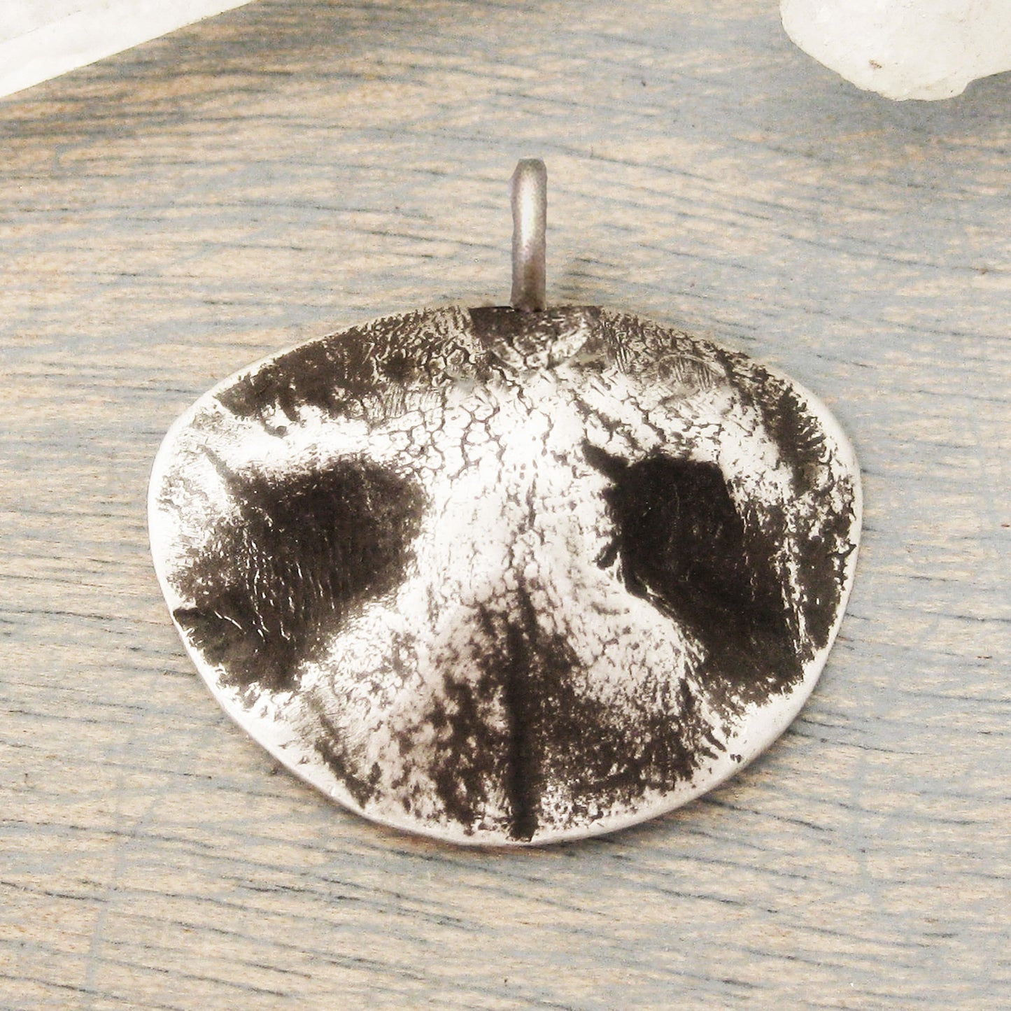 Pendentif Impression de Nez de Chien Personnalisé en Argent Moyen
